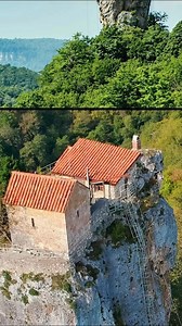 Katskhi Pillar is a striking natural limestone monolith located in western Georgia, near the village of Katskhi, in the Imereti region. Rising roughly 40 meters above the ground, it stands in a remote valley and has drawn religious attention for centuries, earning a reputation as a "pillar of life." The site is most notable for the small hermitage constructed on top during the 9th or 10th centuries AD, and is believed to have been inhabited by Christian ascetics known as Stylites. | Cosmos Unive