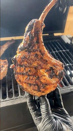 Grilled Creamy Garlic Pork Chops #bbq #smokegrill #cooking #recipe #oklahomajoes #charcoal #grilling