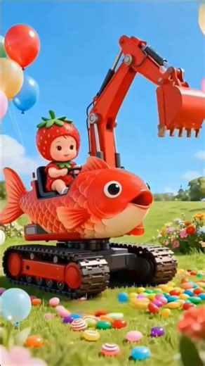 yes yes Fruits Song | jcb digger| Nursery Rhymes | Healthy Food | #shorts