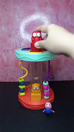 Red ♥️ owl shape sorter loop & Peppa pig toy