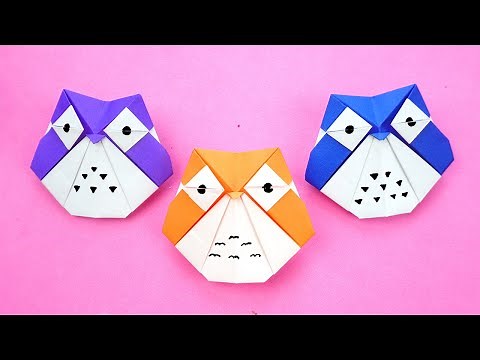 Halloween basteln: Eule falten - Origami Eule basteln | Halloween bastelideen