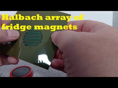 Halbach array of fridge magnets