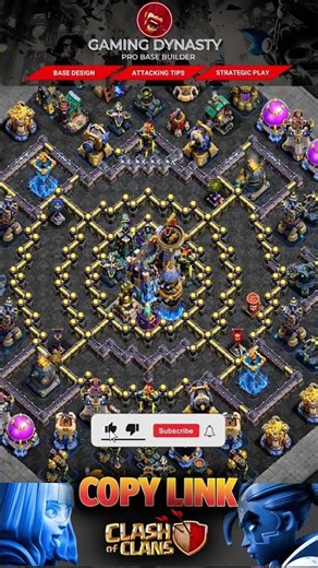 Top 3 Tested TH18 CWL Bases 🔥 | Th18 war base link | 1star Th18 legend base | Anti spam base-#shorts