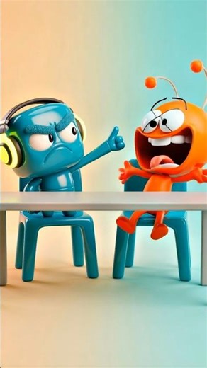 Orange Alien Won’t Stop Teasing… Then Gets Slapped! | Wacky Buddies #funny #shorts
