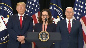 “I stand on the shoulders of heroines who never saw public acclaim, but served as inspirations to the generations that came after them,” Gina Haspel says after being sworn in as first female CIA director. | NBC News