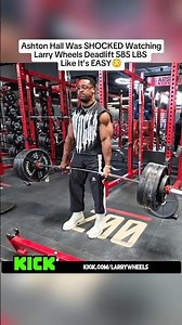 Ashton Hall was shocked watching Larry Wheels deadlift 585 #larrywheels #ashtonhall