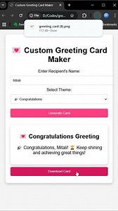 Create & Customize Cards with JavaScript! #javascriptproject