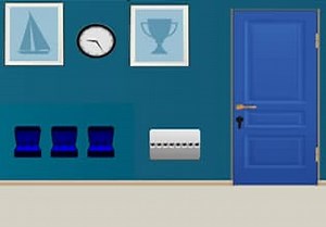 Glossy Blue Room Escape - Escape Fan