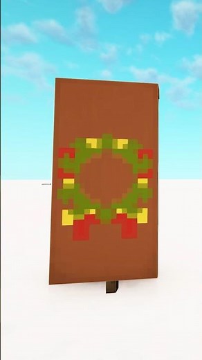 Christmas Wreath Banner in Minecraft🎄- Tutorial #minecraft #shorts