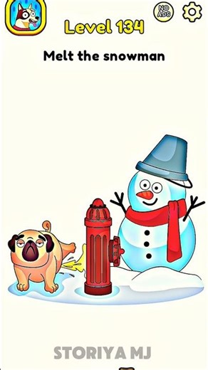 Poor Snowman! 😂 DOP 2 Level 134 Solution #shorts #viralvideo
