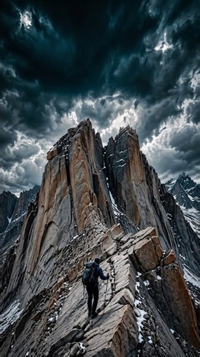 Surviving Mountain at 14,500 Feet 🏔️ | One Man’s Fight to the Summit #shorts