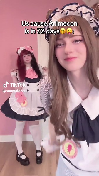Don’t forget to come say hiiiiiiiiiii~ to us at @AnimeConNL in our maid café! 🎀✨We’ll be ready to serve you delicious food, sweet treats, and lots of love… plus some fun performances! 🤭✨ ~Maid: @Mei♡ ~Maid: @Maid_minian #maidcafe #animecon #maid #otaku #anime