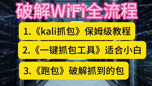 【附软件】最强最全破解WiFi密码跑包跑字典抓WiFi握手包kali抓包网卡3070