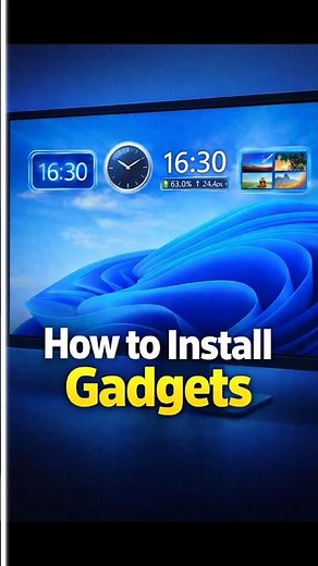 How to Install Desktop Gadgets on Windows 11 🔥 | Clocks, Speed Meter & More#Shorts#Windows11