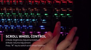 RECCAZR TK18 TKL Mechanical Gaming Keyboard RGB Rainbow Backlit Compact Wired Keyboard with Roller Controller and Anti-Ghosting for Windows PC (87 Keys, Red Switches)