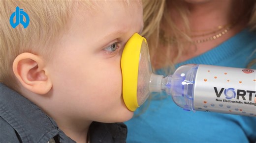 Inhalation mit der Inhalierhilfe Vortex (Kinder von 1 bis 4 Jahren) mit ...