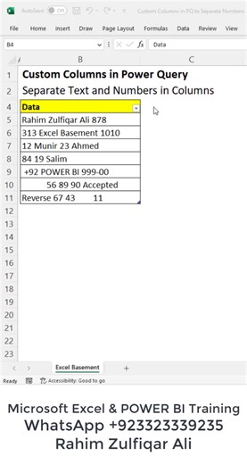 Create Custom Columns in Power Query | Separate Text and Numbers | #Excel #POWERBI #POWERQUERY Numbers Only =Text.Remove([Data], {"a".."z", "A".."Z"}) Text Only =Text.Remove([Data], {"0".."9"}) | Excel Basement