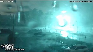 TWISTER BLAST: Newly released surveillance video captured this EF2 tornado tearing through the streets of Greensboro, North Carolina, last week - with the force of the winds so strong a transformer exploded. https://abcn.ws/19viSgp | ABC World News Tonight with David Muir