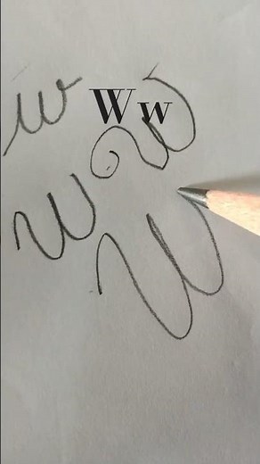 beginners Learn how to write cursive handwriting Letter Ww||#art #handwriting #calligraphy #drawing