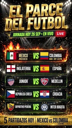 🔴 MEXICO vs COLOMBIA HOY EN VIVO + 4 PARTIDAZOS IMPERDIBLES 🔴¡HOY JUEGA LA SELE PARCE!LOS