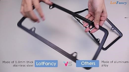 Black license plate frames