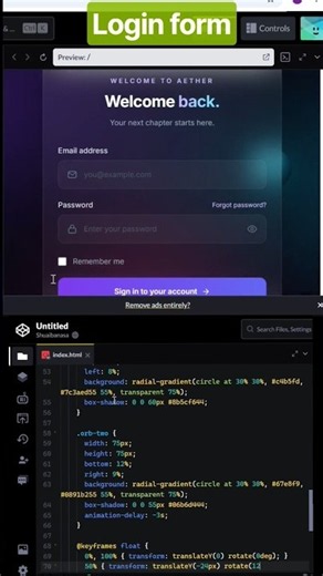 I Built This Animated Login Form With HTML, CSS & JavaScript