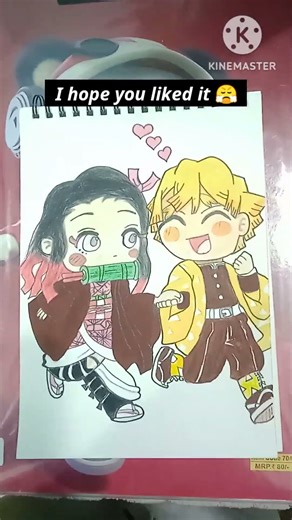 Zenitsu and Nezuko in Chibi Styles || #animeart #zenitsuxnezuko #kny #