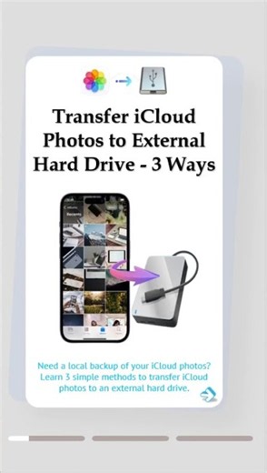 Transfer iCloud Photos to External Hard Drive - 3 Ways#icloud #iphonetricks #cloudstorage