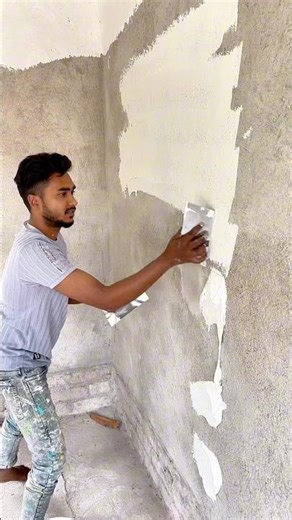 Wall putty putty work apply 1st code after paint #shorts art #shorts #video #viralvideo