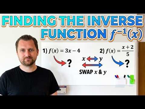 Finding The Inverse Function - f^-1(x) - #maths #inversefunctions
