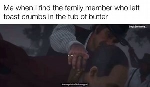 Red Dead Redemption 2 Memes on Instagram: "🤮🤮🧈🧈 • • 💥Follow me (@rdr2memes_ ) for more memes, and outfit/photo posts💥 👍All content posted with my watermark is created by me (any other content posted is credited to the original creator)👍 • • • • #reddeadcommunity #rdr2 #reddeadmemes #gaming #reddead #videogames #reddeadredemption2 #outlawsforlife #rdr2memes #dutchvanderlinde #games #rdr #reddeadredemption2memes #reddeadfans #reddeadredemption #rockstargames"