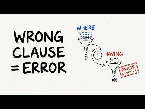 WHERE vs HAVING in SQL Explained