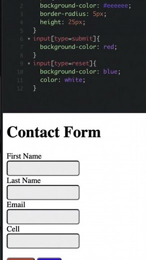 How to Create a Contact Form Using HTML & CSS | Html for Beginners #html #htmlforbeginners #css