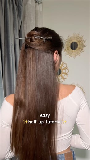 easyhalf up tutorial❤️✨ #hairstyle #hair #hairtutorial #easyhairstyle #hairinspo #longhair