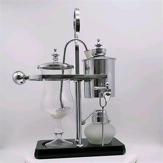 Nispira Belgian Belgium Luxury Royal Family Balance Syphon Siphon Coffee Maker Gold Color, 1 Set