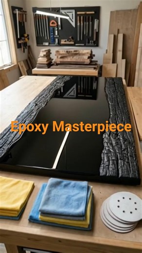 Epoxy River Table Build in Minutes 🔥 | Satisfying Woodworking Process