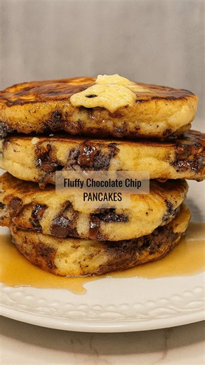 Fluffy Chocolate Chip Flapjacks Recipe