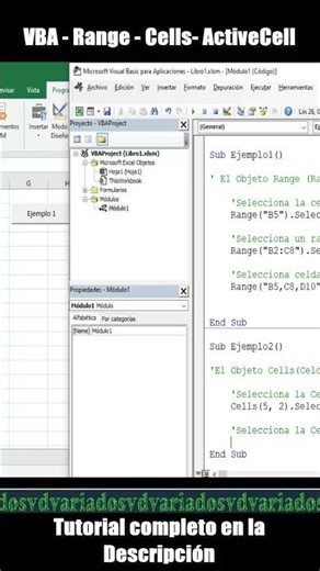 Macros VBA @todos #Excel #VBA #Range #Cells #ActiveCell