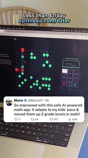 22K views · 26 reactions | A superhuman math tutor that moves at your speed. | Synthesis | Facebook