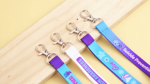 Ecally 100 Pcs Suicide Prevention Awareness Lanyard Keychains Gifts Bulk Purple Teal Ribbon Inspirational Keychains Prevention Awareness Inspirational Supplies