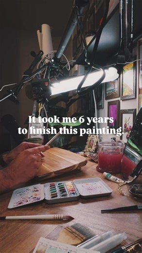 It took me six years to become the artist you see today… and most of that time looked nothing like what I post now. It looked like inconsistent work, second guessing, overworking paintings, and starting over more times than I can count. What you’re seeing today is not a sudden leap in skill. It’s the result of staying with it long after the excitement wore off. Social media makes it easy to discover an artist at their peak and assume that’s their baseline. You scroll into someone’s best season a