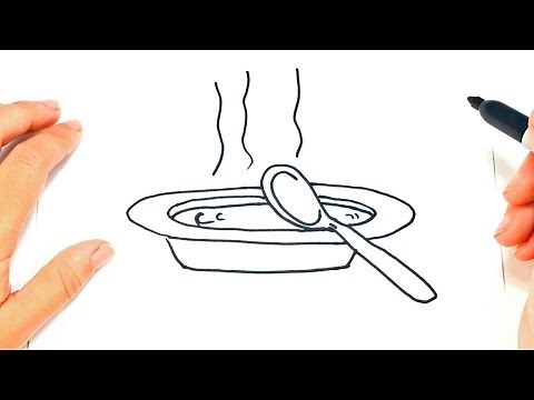 How to draw a Plate | Plate of Food Easy Draw Tutorial