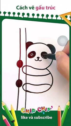 Gợi ý Vẽ gấu trúc đẹp cho bé