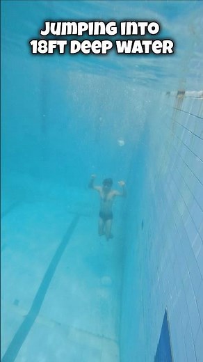 Jumping into the Deep Water 🏊🏻 Swimming Pool Fun #swimming #underwater #swimmingtips