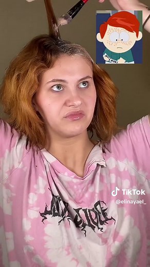 HAIR DYE DAY ft Cartman’s presentation on ✨gingervitis✨ #southpark #hairdye #haircare #copperhair #funny #lipsync #comedy