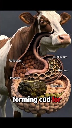 Cow digestion is more complex than humans. Watch inside the body till the end!#pleasesubscribe