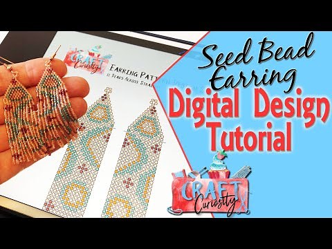 Seed Bead Earring Digital Design Tutorial #fringeearrings #designearrings