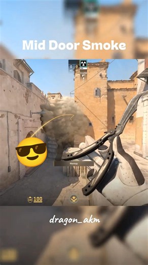 Mid‑Door Smoke from Lower — Dust2 #cs2 #counterstrike2 #Dust2