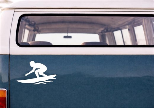 Surf - Surfing - Van Decal • Vinyl Sticker --art.55-- - Etsy
