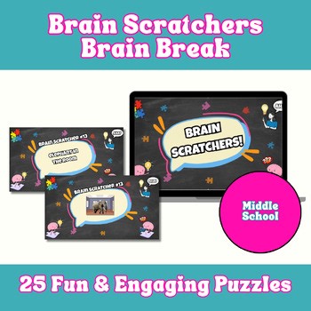 Warm Up Brain Break Teaser Rebus Puzzles Middle School